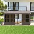 thumbnail image 6 of Domi Outdoor Living 12x16FT Wall Mounted Sunroom with Galvanized Steel Sloping Roof, Detachable PC Screen, Solarium Aluminum Lean-to Gazebo Sun Room for Patio Deck, 6 of 8