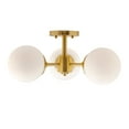thumbnail image 2 of Farrell 3-Light Soft Gold semi flush mount with Satin Opal Glass - Soft Gold, 2 of 4