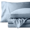 thumbnail image 2 of Washed King Sheet Set Premium UltraSoft Microfiber Bed Sheets Double Brushed Hypoallergenic Stain (King Washed Pebble Beach), 2 of 7