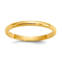 14k Yellow Gold Polished Ring Size 3.00 Ring - .8 Grams