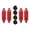 Red, variant on Extreme Max 3006.7498 BoatTector Inflatable Fender Value 4-Pack - 6.5" x 22", Bright Red