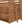 thumbnail image 5 of Farmhouse Twin Low Loft with Bookcase, Pecan Dip, 5 of 8