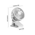 thumbnail image 2 of Multi-Functional Clip-On Desk Fan with USB Rechargeable Battery, Wall-Mountable Mini Fan with Night Light, 2 of 7