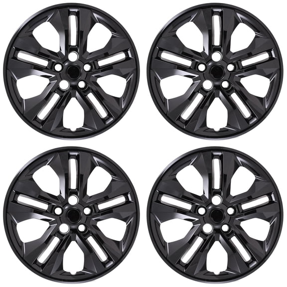 Set of 4 17" 5 Dbl Spoke Bolt-On Wheel Covers for 2020-23 Ford Escape S - Black