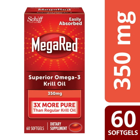 MegaRed Krill Oil Omega-3 Softgels, 350 Mg, 60 Ct (Best Krill Oil Capsules)