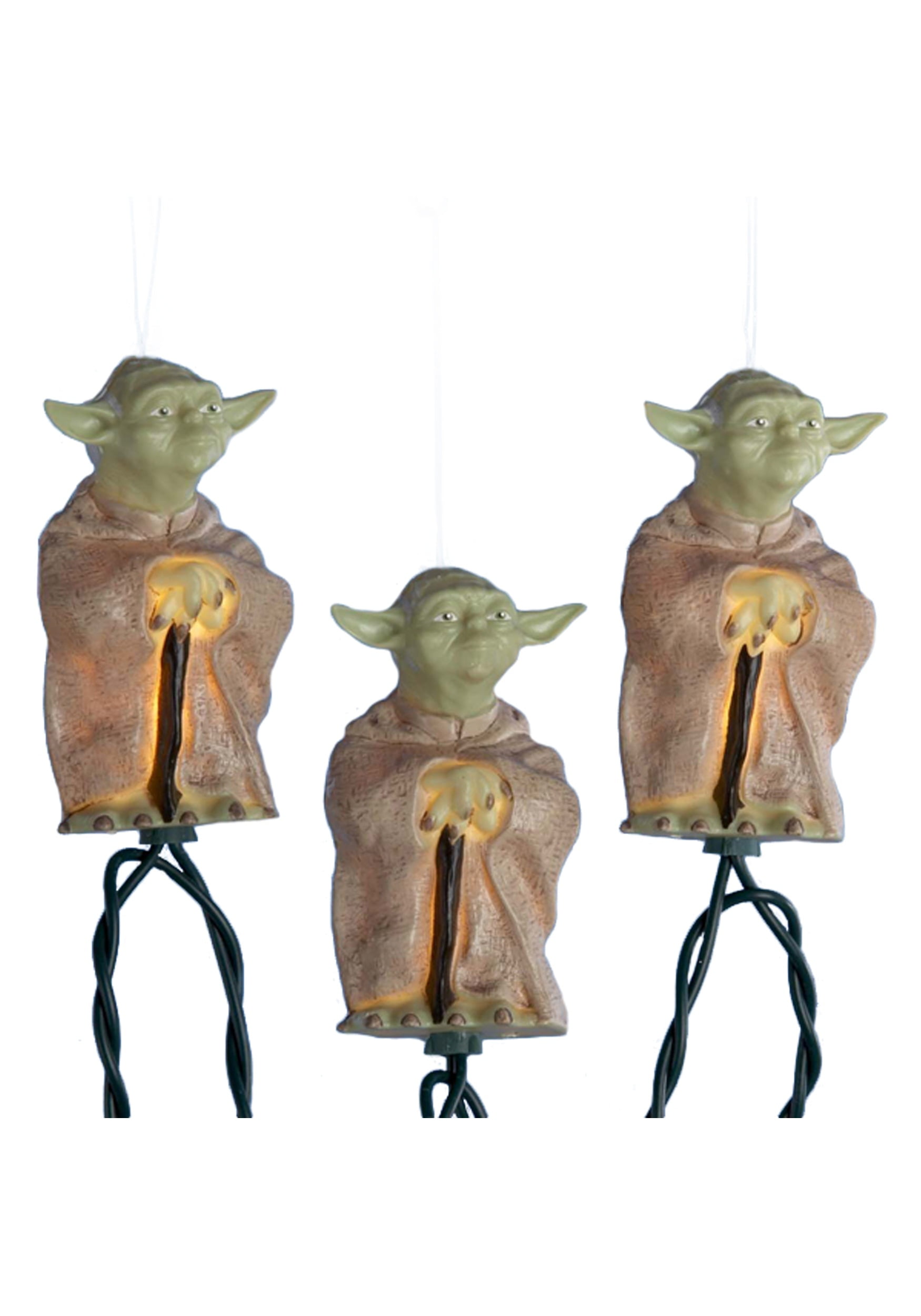 Disney Star Wars Yoda Santa Christmas 10 Light Set Indoor Outdoor Kurt Adler for sale online 