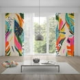 thumbnail image 3 of Colorful Black Out Curtains, Boho Floral Abstract Jungle Aesthetic Modern Art Blackout Window Curtains Decor For Bedroom, Living Room, Art Gallery Grommet Window Drapes 42"W x 63"L (Pack of 2), 3 of 6