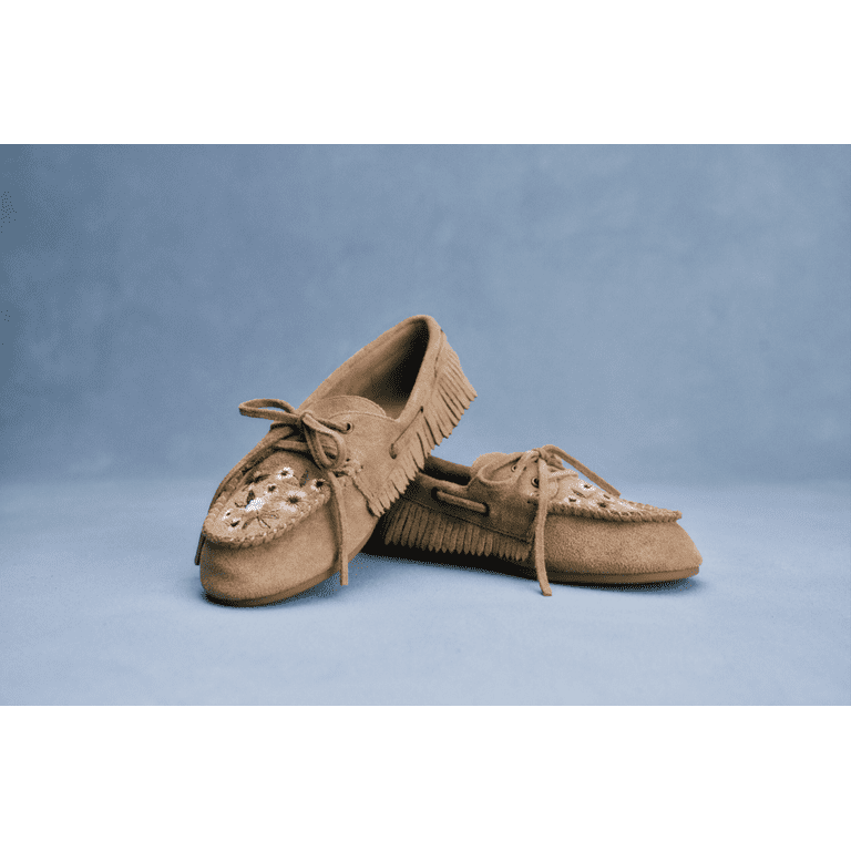 Weekend Academy Girls Embroidered Floral Moccasin Shoes - Walmart.com