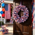 thumbnail image 3 of 15.7in Independence Day Striped Garland Red White Blue Decorative Banner For Holiday Front Door Wall Party, 3 of 6