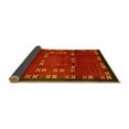 thumbnail image 2 of Ahgly Company Indoor Round Abstract Yellow Contemporary Area Rugs, 4' Round, 2 of 4