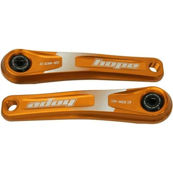 Hope eBike Crankset - 165mm, ISIS, Standard Offset, Orange