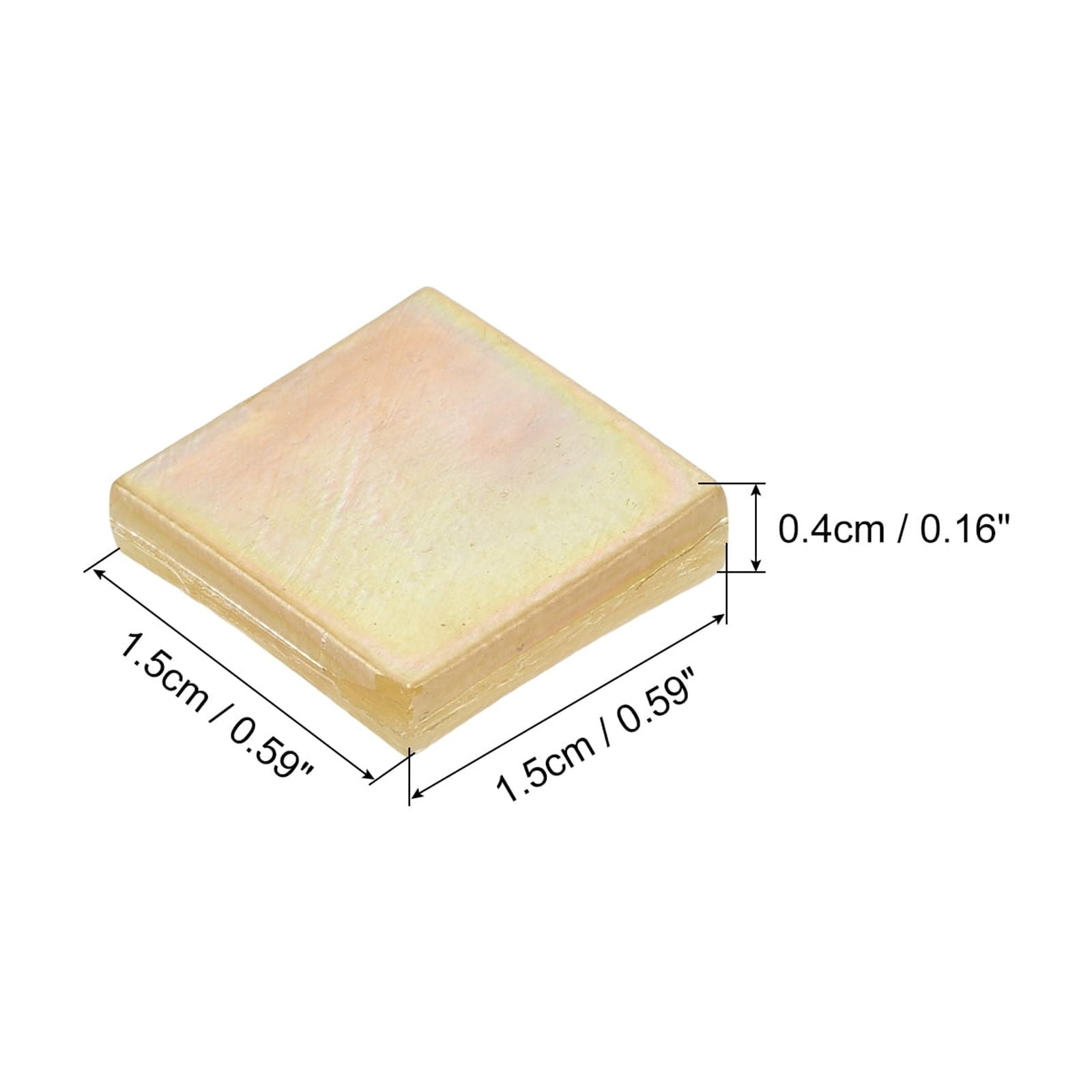Uxcell 260Pcs Mosaic Tiles, Micro Glass Tiny Mini Mosaic Tile DIY Hobbies Handmade Crystal Free Stone Dull Lemon Yellow