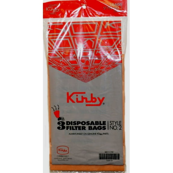 3 Kirby Vacuum Bags-Style 2, Heritage UPR, Part 19068103, Qty-1PK
