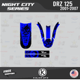 thumbnail image 4 of Kalair GFX Graphics Kit for Suzuki DRZ125 (2001-2007) Night-city Series, 4 of 5