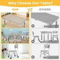 thumbnail image 3 of Pirecart Kids Table and 6 Chairs Set Height Adjustable Kids Craft and Play Table for Ages 2-10, Gray, 3 of 9
