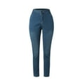 thumbnail image 2 of Womens Pants Trendy Spring Plus Size Jeans High Waisted Pull On Leggings Stretchy Denim Skinny Jeggings Thermal Workouts Leisure Trousers, 2 of 5