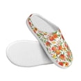 thumbnail image 3 of Rateoe Fruits Peach2 Print Women's Men's Cotton Knit Slippers Lightweight Memory Foam Indoor House Shoes with Anti-Skid Sole-37/38, 3 of 7