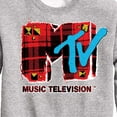thumbnail image 3 of MTV Logo - Grunge Plaid - Toddler And Youth Crewneck Fleece Sweatshirt, 3 of 5