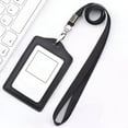 thumbnail image 2 of ID Badge Holder with Neck Lanyard Holder Vertical Black, 2 of 7