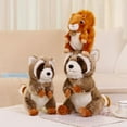 thumbnail image 3 of Lifelike Squirrel Plush Toys Simulation Fluffy Raccoon Stuffed Wild Animal Doll Appease Baby Toy Cute Kids Gift For Children, 3 of 5