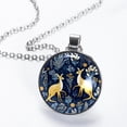 thumbnail image 2 of Kangaroo Circular Glass Pendant Necklace - Women's Statement Necklaces, 2 of 5