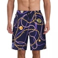 thumbnail image 1 of Bathing Suit Gold Chains Board Shorts Summer Beads Print Y2K Retro Beach Shorts Men's Design Quick Drying Swim Trunks, 1 of 5