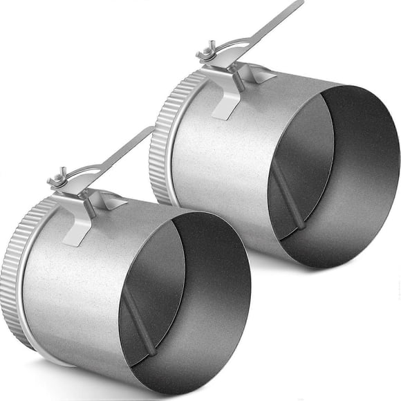 Manual duct volume damper for backdraft dampers, HVAC air duct branch air balancing for range hoods, fans (2 pieces, 6 inches)