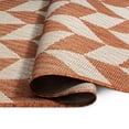 thumbnail image 3 of Nicole Miller New York Patio Country Calla Contemporary Herringbone Indoor/Outdoor Area Rug, Orange/Ivory , 6'6"x9'2", 3 of 9