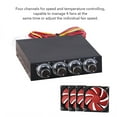 thumbnail image 3 of 4 Channel Computer Fan Speed Temperature Controller, Reduce Heat for PC with Blue LED, Suitable for Proper Temperature Maintenance and Fan Control, 3 of 7