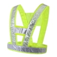thumbnail image 3 of Chaleco de seguridad reflectante de alta visibilidad para obras de construcción, carreras Amarillo fluorescente (tira reflectante de celosía), 3 of 7
