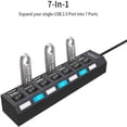 thumbnail image 3 of MesaSe USB Hub 7-Port USB 2.0 Hub with Individual LED lit Power Switches, 3 of 7