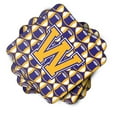 thumbnail image 2 of Letter W Football Purple and Gold Foam Coaster Set of 4, 2 of 3