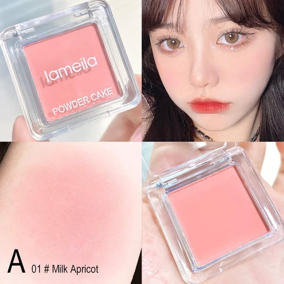 Lamela Monochrome Blush Pure Desire Brighten Natural Waterproof Nude Makeup High Gloss Blush Purple Daily Student Party Eye Shadow Palette Rouge
