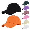 thumbnail image 4 of Mens And Womens Denim Washed Peaked Cap Solid Color Baseball Visor, Beige, 4 of 6