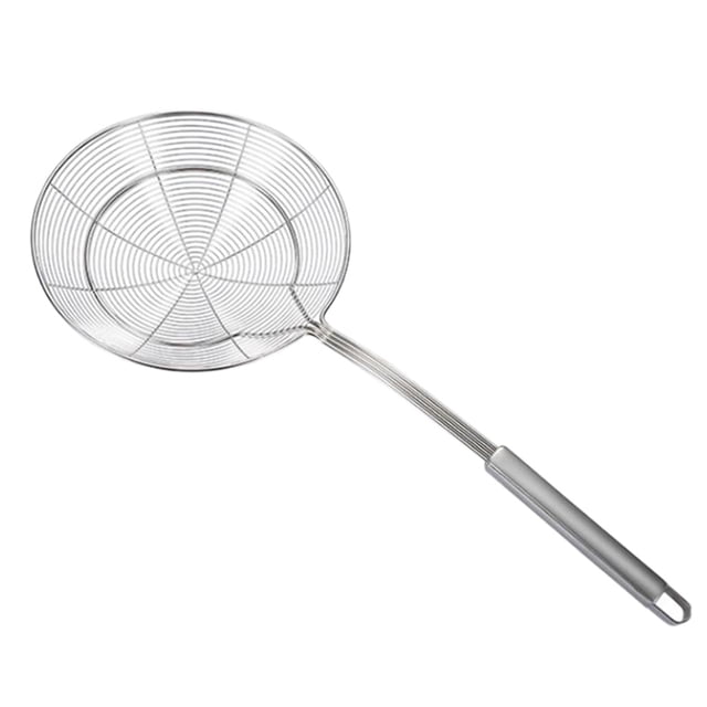 1pc Colador de acero inoxidable Filtro de cuchara Colador Cuchara de malla fina (Plata)