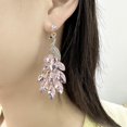 thumbnail image 2 of Vintage Peacock Dangle Earrings for Women 14K Gold Plated Green Crystal Feather Peafowl Statement Drop Dangling Stud Earring Boho Exaggerated Birthday Holiday Jewelry Gifts, 2 of 12