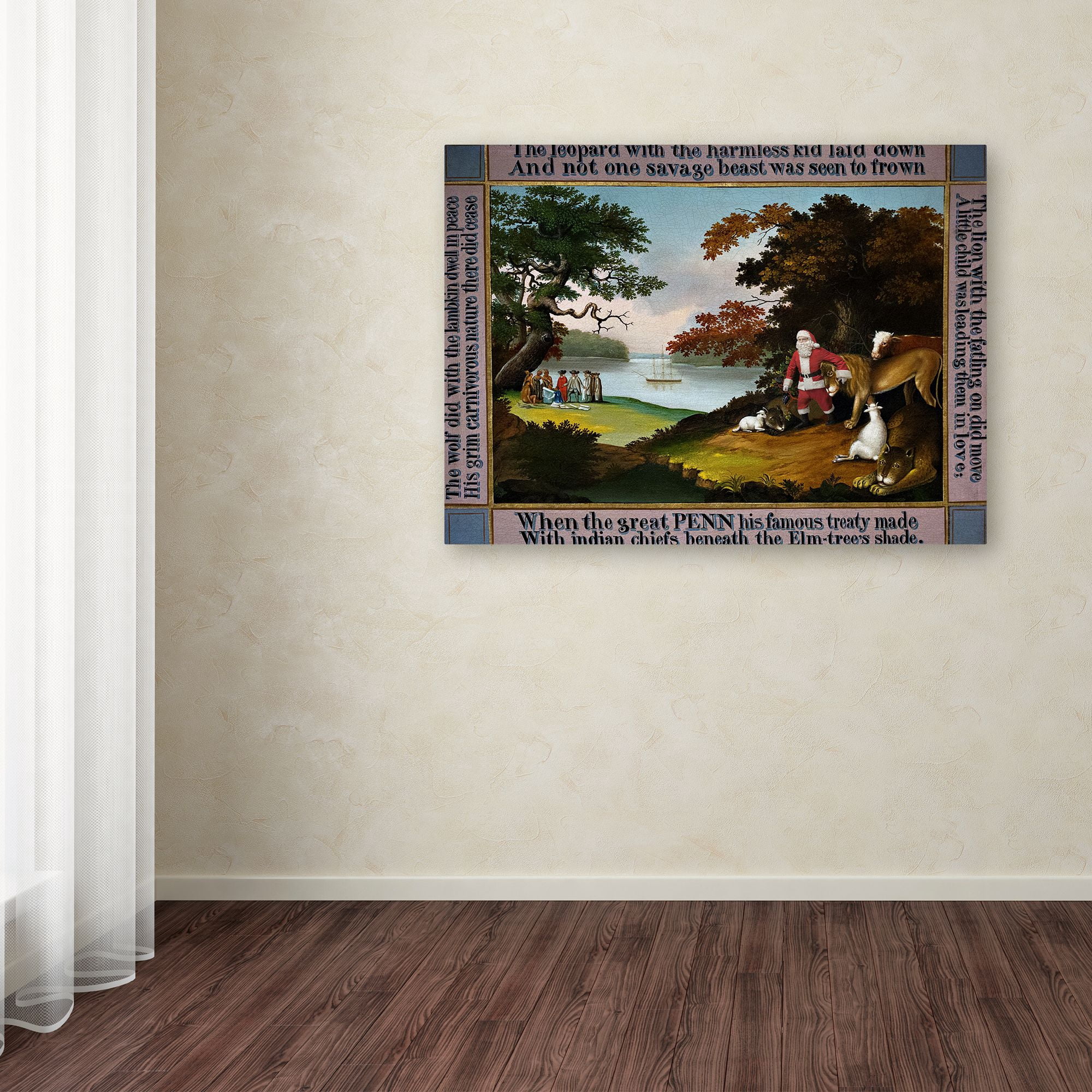 Trademark Fine Art 'Hicks-Peaceable Kingdom' Canvas Art by Ed Wheeler
