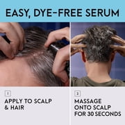 Just for Men Gray Reverse Daily Hair Serum, Gradually Reduces Gray Hair, Easy Dye-Free Serum, 1.7oz, Pack of 3