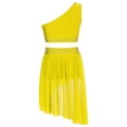 thumbnail image 3 of LiiYii Robe de Danse Lyrique pour Filles Tenues de Danse Jazz Latine Costume de Performance Crop Top Jaune 8, 3 of 6