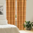 thumbnail image 2 of Ambesonne Orange Curtains, Aztec Sun Geometric Borders, Pair of 28"x95", Pale Orange Burgundy, 2 of 5