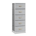 thumbnail image 3 of Pellebant Light Gray 5-Drawer Dresser Household Vertical Storage Tower Chest, 3 of 10