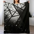 thumbnail image 4 of Geometric Lattice Soft Cozy Warm, Lightweight And Plush Flannel Throw Blankets - Perfect for Couch, Bed, Travel, 4 of 8