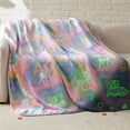 thumbnail image 1 of Manta Bedsure Unicornio que Brilla en la Oscuridad Rosa 130x150 cm, 1 of 8