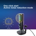 thumbnail image 1 of TAIOU Microphone de Bureau à Réduction de Bruit Active Éclairage RGB Omnidirectionnel en Forme de Cœur avec Interface de Surveillance pour Casque USB Plug and Play, 1 of 5
