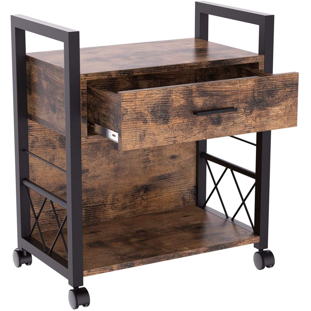 IRONCK Filing Industrial Printer Stand with Storage Home