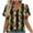 Green, variant on Womens Casual T Shirts Graphic Print Short Sleeve Tops V-Neck Loose Drop Shoulder Tee Summer Fashion Comfortable Blouses Tops