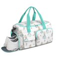 thumbnail image 2 of Women Men Gym Bag,Princess Castle Flower Pattern Small Duffle Bag Spend the Night Bags for Women with Shoes Compartment Washbag,Detachable Shoulder Strap,19.7x8.3x11 Inches, 2 of 5