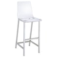 thumbnail image 3 of Juelia Clear Acrylic Bar Chair Chrome (Set of 2), 3 of 11