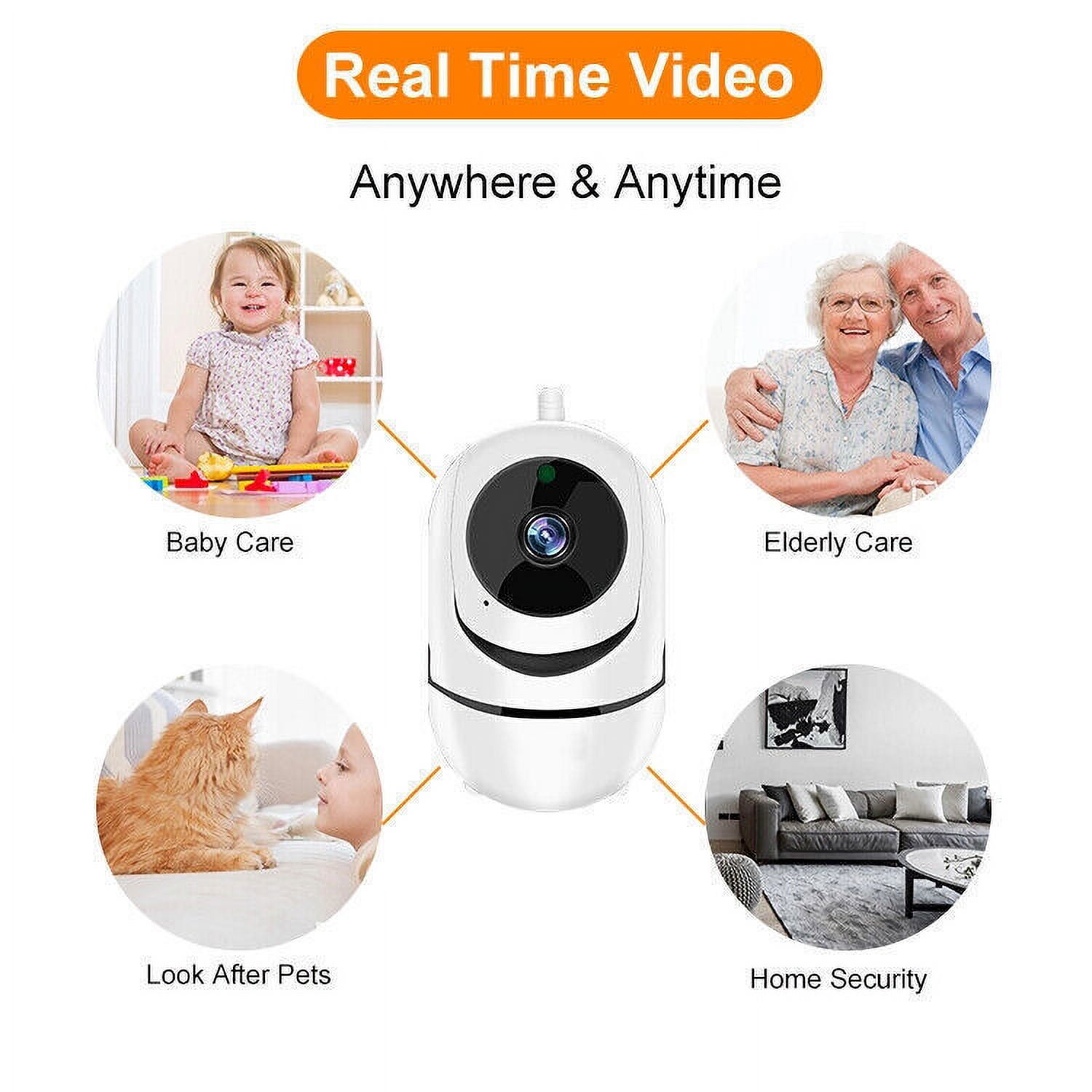 2MP 1080P FHD Wifi IP Security Camera Baby Monitor Smart Indoor CCTV PTZ Camera