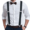 thumbnail image 6 of Buyless Fashion Suspenders for Men - 48" Elastic Adjustable Straps 1 1/4" - X Shape - 5134-Black, 6 of 6